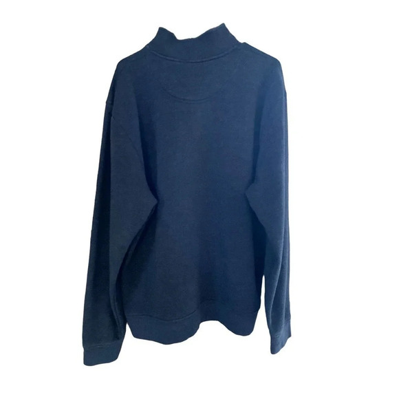 Orvis Long Sleeve Blue Quarter-Zip Snap Closure Warm Sweatshirt Men’s Size XL - Picture 8 of 11